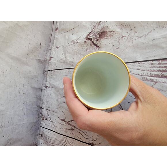 Franklin Porcelain Nobata Hand Painted Birds Flowers Teacup Swallow and Peony - Picture 6 of 8